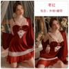 Women's Silky Underwire Push Up Padded Backless Cami Sleep Dress with Robe Lounge Set