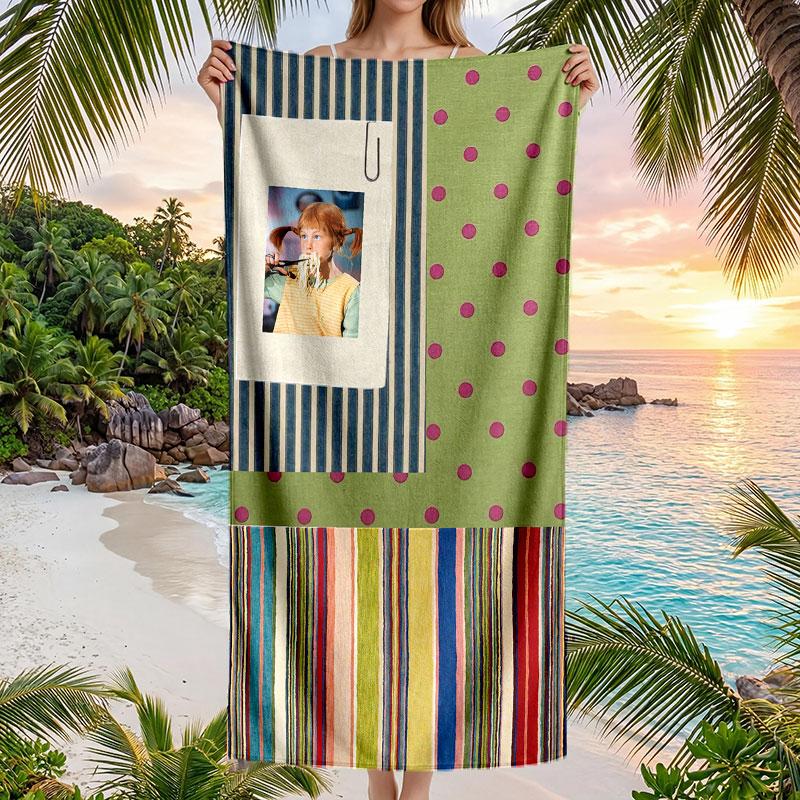 Large Beach Towel Quick Dry Absorbent Towel For Beach IndoorPippi Longstocking