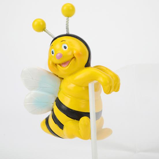 2 ks včelí květináč ozdoba závěsná socha včely pryskyřice kreslená figurka včely medonosné pro hrnkové rostliny květináč okraj dekorace