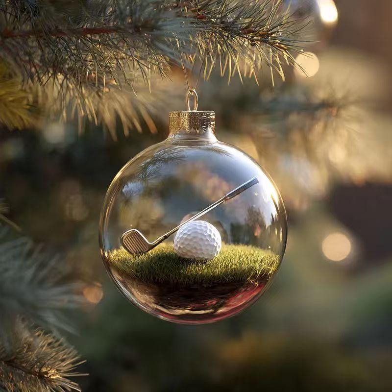 6cm Kerstboom Decoratie Ballen 3D Plastic Bal Sporten Vakantie Ornament Kerst Decoraties