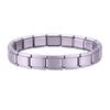 Bracciale a Charms Colorato Rosa Rosa Viola Verde Champagne Oro Colore Italiano Acciaio Inossidabile Larghezza 9mm Bracciale Uomo Donna Gioielli