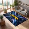 Juventus FC bedruckter Flanell-Teppich rutschfest weicher Polyester-Bodenbelag Indoor-Dekormatte für Schlafzimmer Wohnzimmer Sofa