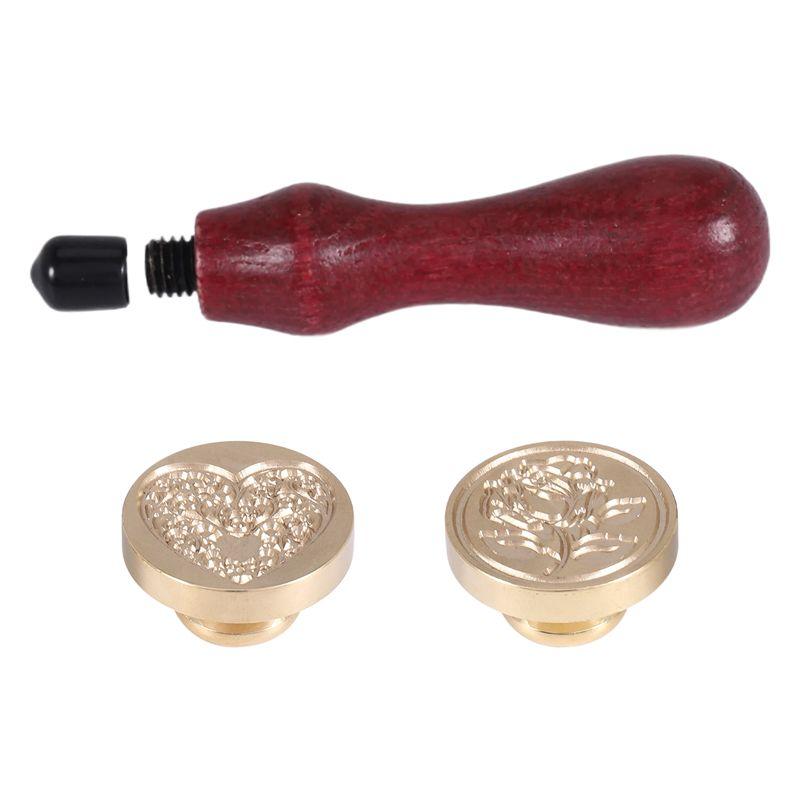 Valentine's Day Wax Seal Stamp Set,Vintage Wax Envelope Seal Stamp Kit For Wedding Invitation Valentine's Day Arts Craft