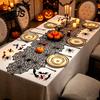 Space-saving Halloween Decoration Table Runner, 18 X 72 Inch Gothic Black Lace Spider Dramatic Cover Web Runner for Kitchen Dinner Centerpiece, Party