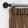 2 Pcs 28mm Window Curtain Rod End Black Unique Design Drapery Pole Drape Rod Finals Head Finials Fit for Home Office
