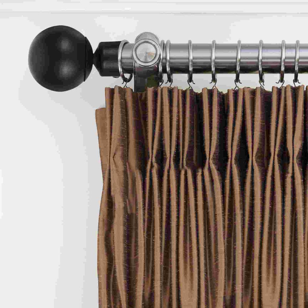 2 Pcs 28mm Window Curtain Rod End Black Unique Design Drapery Pole Drape Rod Finals Head Finials Fit for Home Office