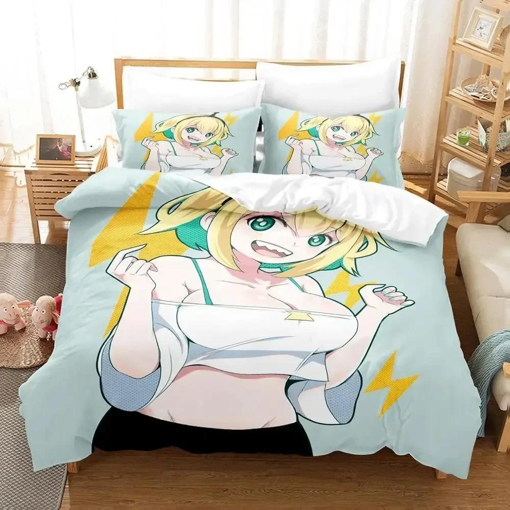 3d Anime Kawai Young Girls Amano Pikame Beding Set Printed With Pilowcase Bed Soft Duvet Cover Soft Single Double Quen Super King-Sized Dimensionsd