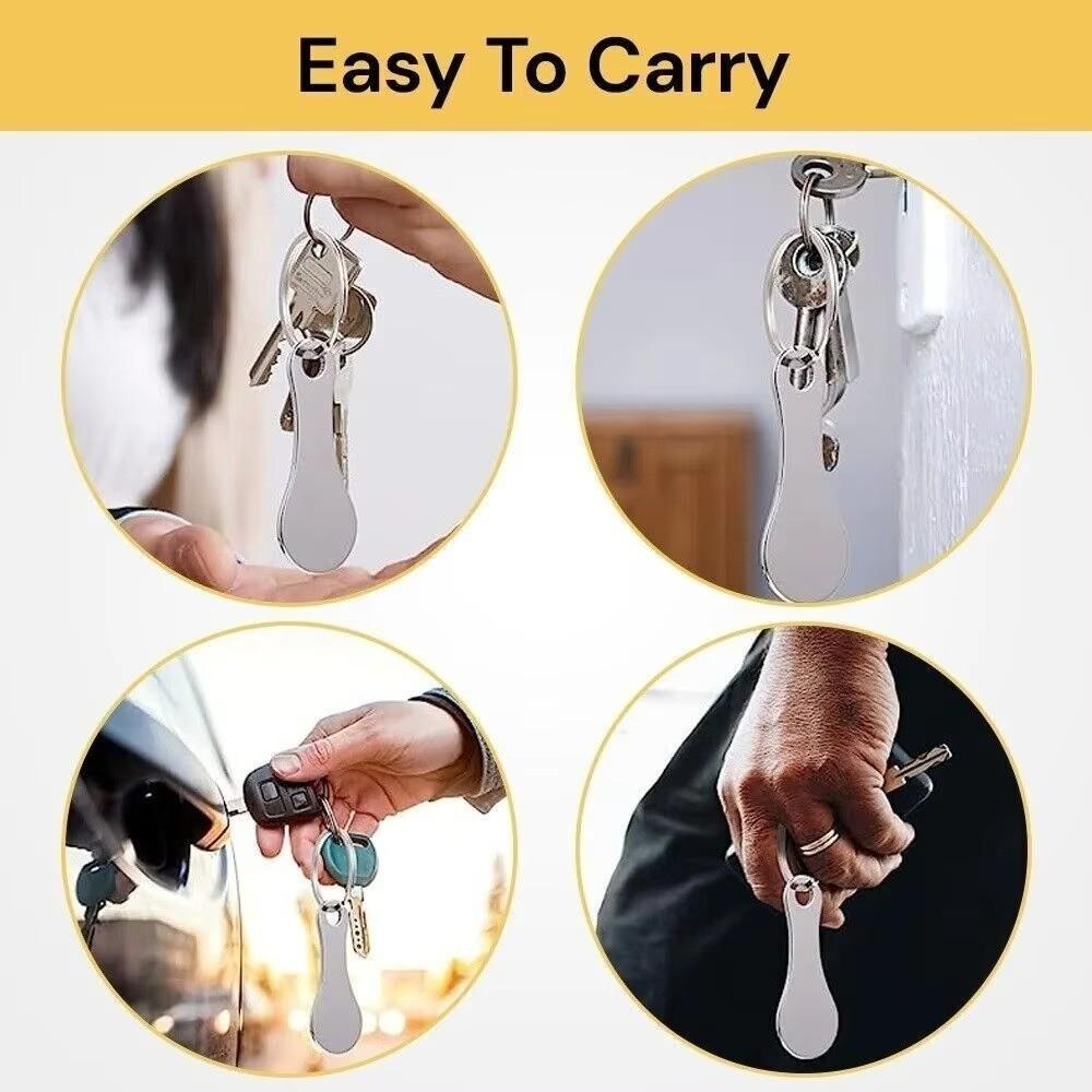 Mini Cart Key Key Chain Removable Trolley Keychain Durable Shopping Cart Token  Cart Accessory