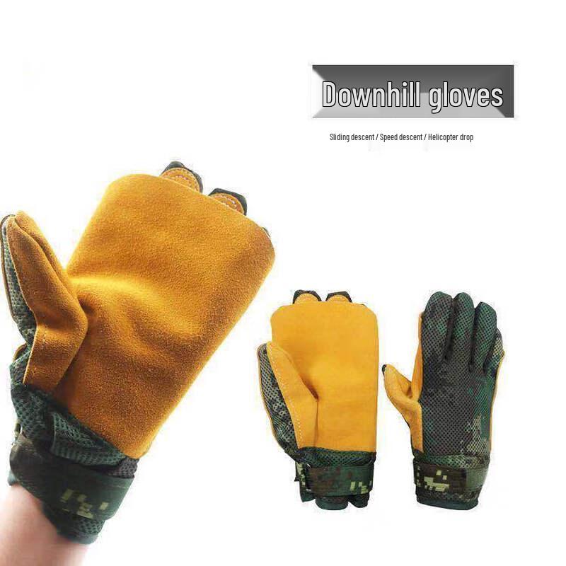 Cang Lang Ya Tactical Double-Layer Cowhide Rappelling Gloves