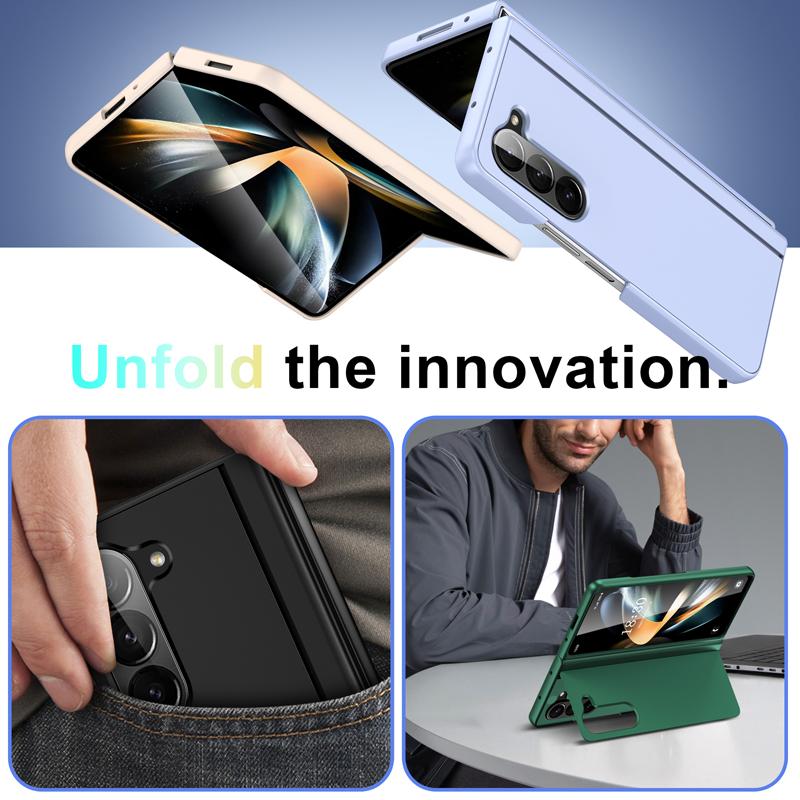 For Samsung Galaxy Z Fold 6 Case Ultimate Touch Feeling PC Bracket Folding Anti-fall Full Protection Cover For Galaxy Z Fold6