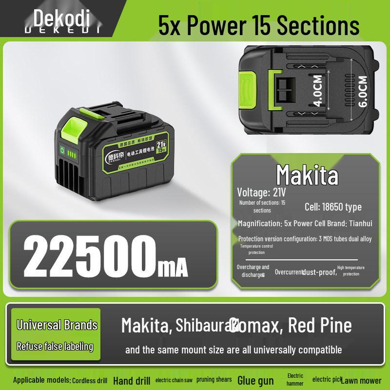 Universal Lithium-Powered Electric Tool Set: Angle Grinder, Impact Drill, Chainsaw, Cutting Machine, Wrench, Air Gun, Hammer.