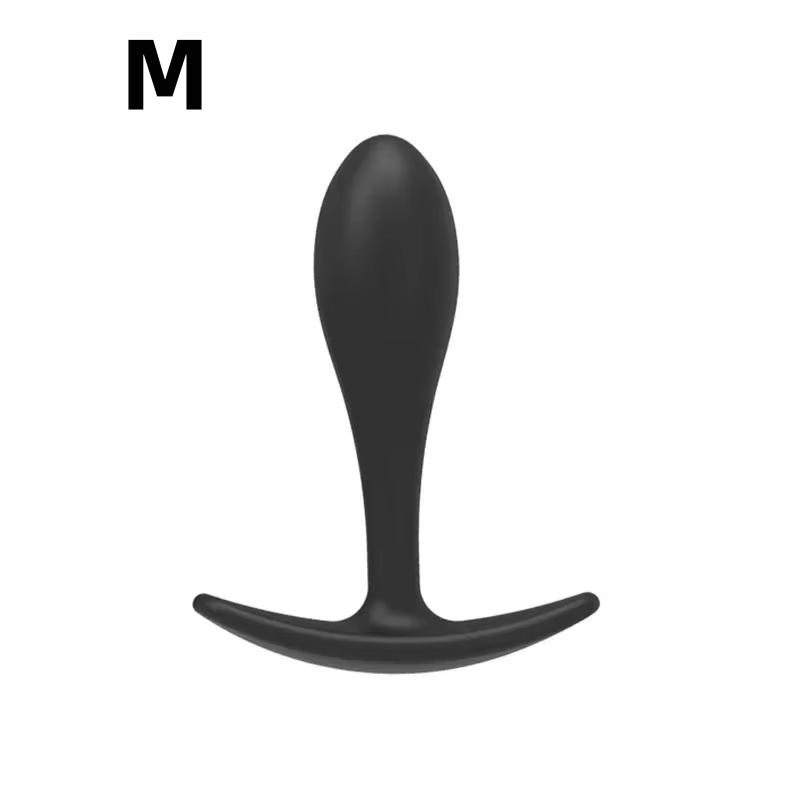 Silicone Anal Plug Butt Plug P-Spot Prostate Stimulator 3 Sizes Optional Unisex Beginner Wearable Adult Toy