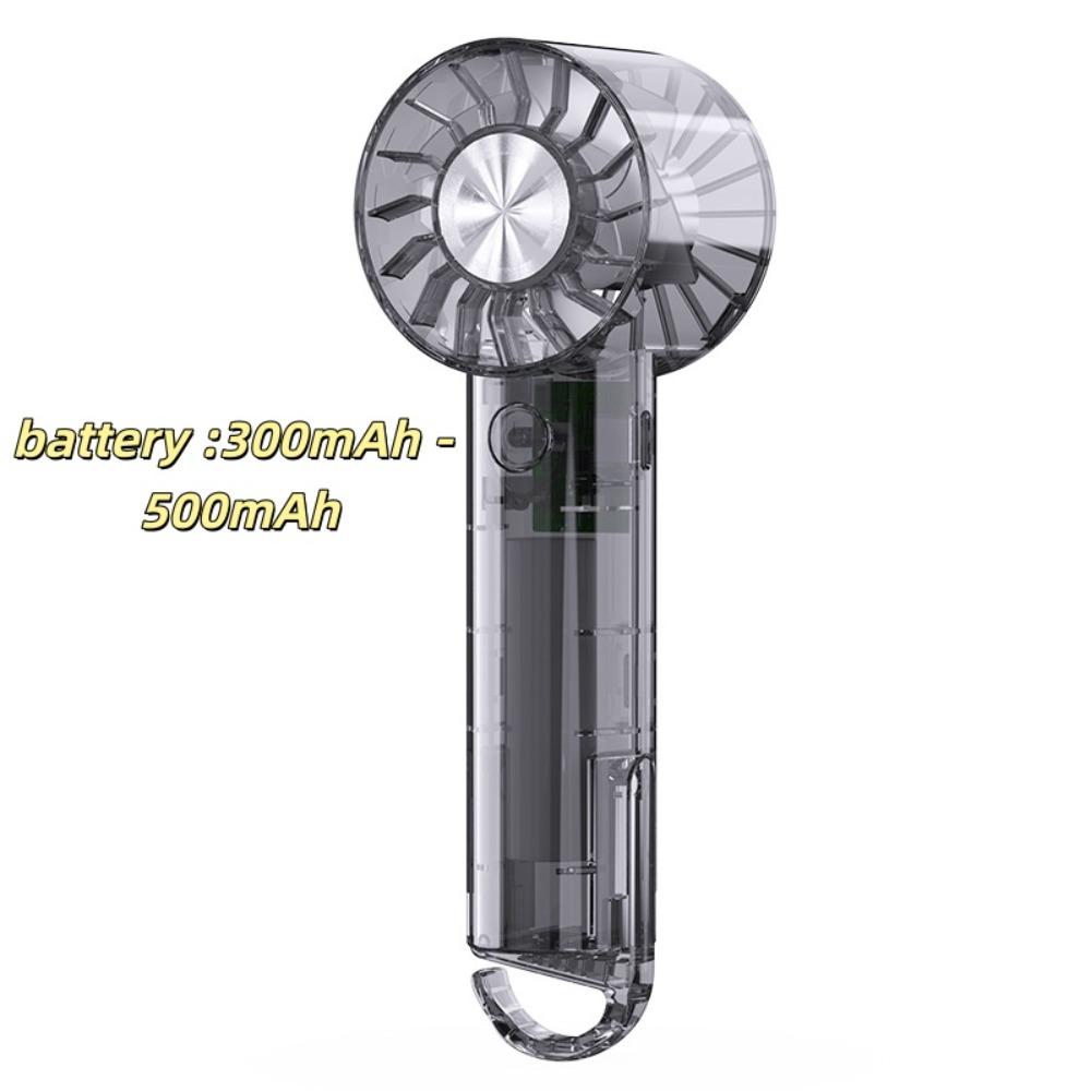 

Adjustable Speeds Transparent Turbine Fan Lightweight Design USB Rechargeable Fan Home Use серый