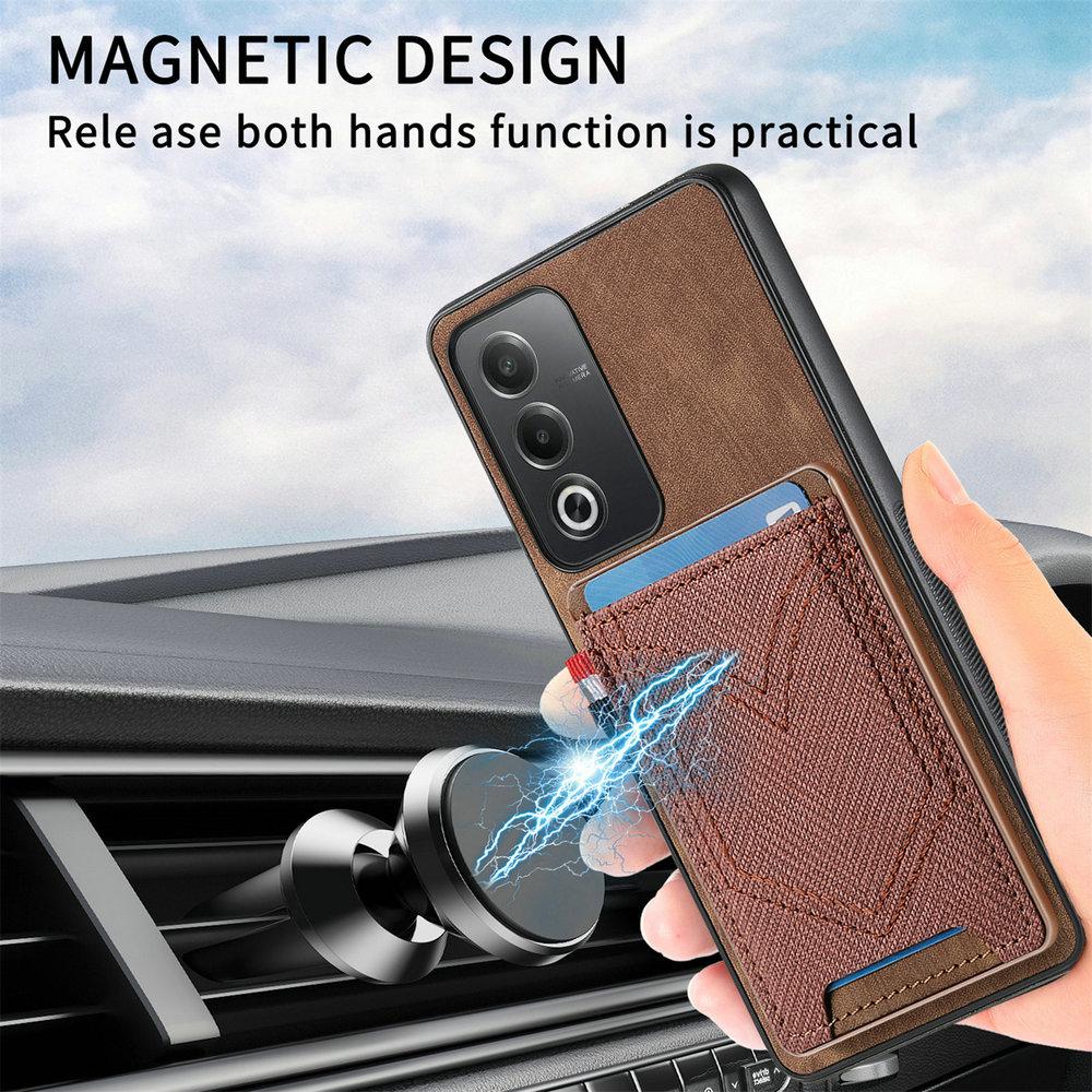 Magnetic Leather Card Case for OPPO Reno 12 Pro 5G Luxury Cover Phone Reno 12 FS Case Reno12 F 12FS 12F 4G Shockproof Cover Etui