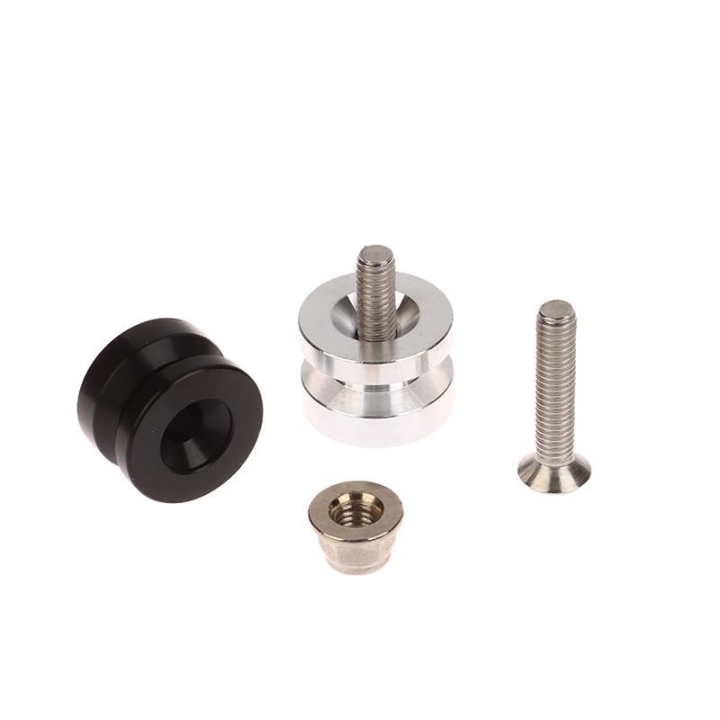 4Pcs Universal Motorcycle Rear Luggage Case Helmet Trunk Suitcase Bracket Base Plate Bushing Pad Buckle Spacers Screws Nuts