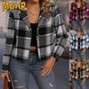 Giacche e cappotti con collo a polo a maniche lunghe vintage casual autunno inverno da donna