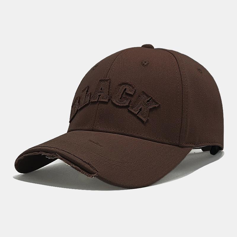 Black Letter Pattern Vintage Baseball Cap Outdoor Sunshade Breathable Hats Gift