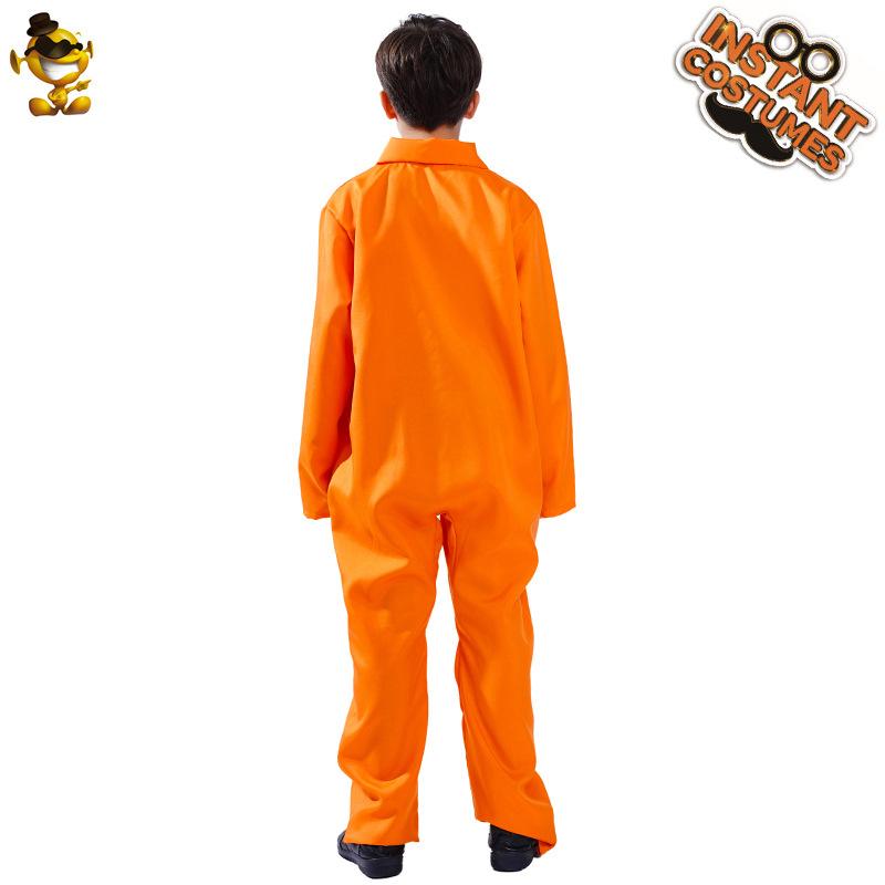 Halloween Boy Prisoner Stage Show Costume Boy Prisoner Cosplay Costume Little Boy Prisoner Uniform