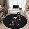 1pc Skull Warrior Office Round Area Rug, Under Office Chairs Bedroom Living Room Home Decor, Room Deco