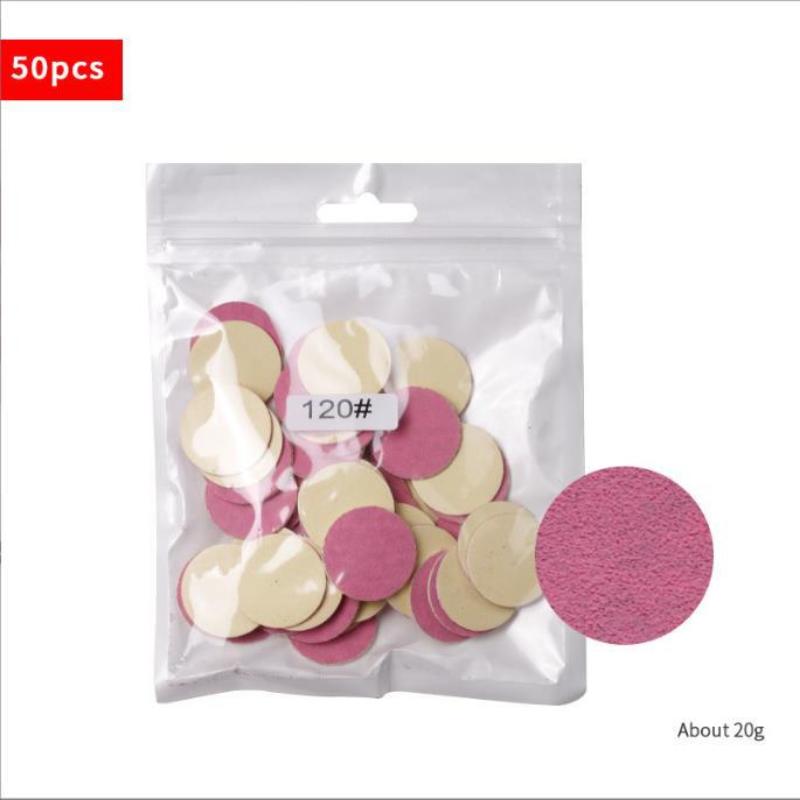 50/Pcs White Sanding Paper Pedicure Foot Care Tools 15Mm 20Mm 25Mm 35Mm Nail Drill Bit Disk Disc Salon Calluse Replaceable