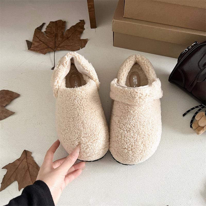 

Модные женские теплые тапочки на платформе, плоские, пушистые, зимние, новая мода, теплые, повседневные, для улицы, нескользящие, с хлопковой подкладкой, женские тапочки из искусственного меха 38