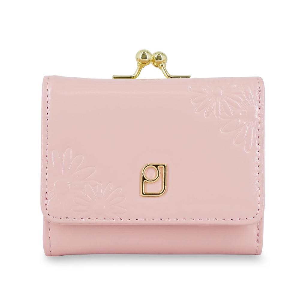 Paul Joe Accessoires Clasp Mini Wallet Daisy Emboss Pink & PJA-W1392