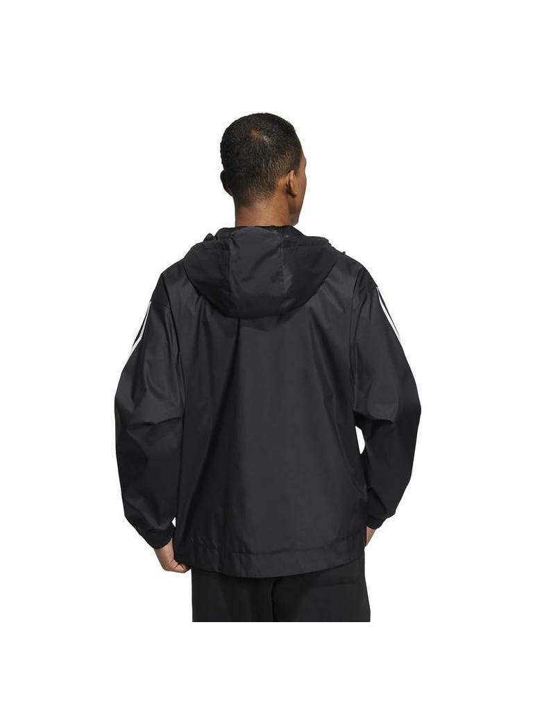 Adidas BXF20 Kapuzen-Webstoff-Jersey Schwarz Größe XL Herren 3-Streifen Locker geschnittenes Oberteil, (IB0248),