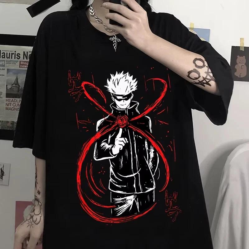 Anime Jujutsu Kaisen Power Tshirt Anime Black Tee S