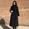 2024 Spring Winter New Lady Hepburn Style Premium Outerwear Slim Double Breasted Button Long Sleeve Woolen Coat Women M-6XL