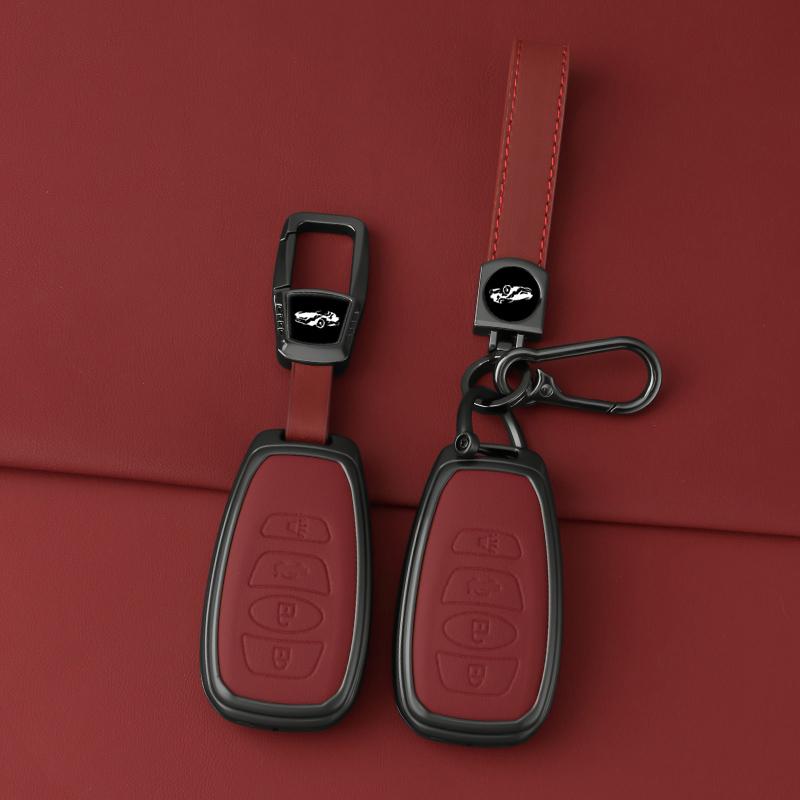 For Subaru Sti Brz Wrx Xv Ascent Forester Outback Impreza Legacy Car Key Cover Leather Zinc Alloy Key Case Case