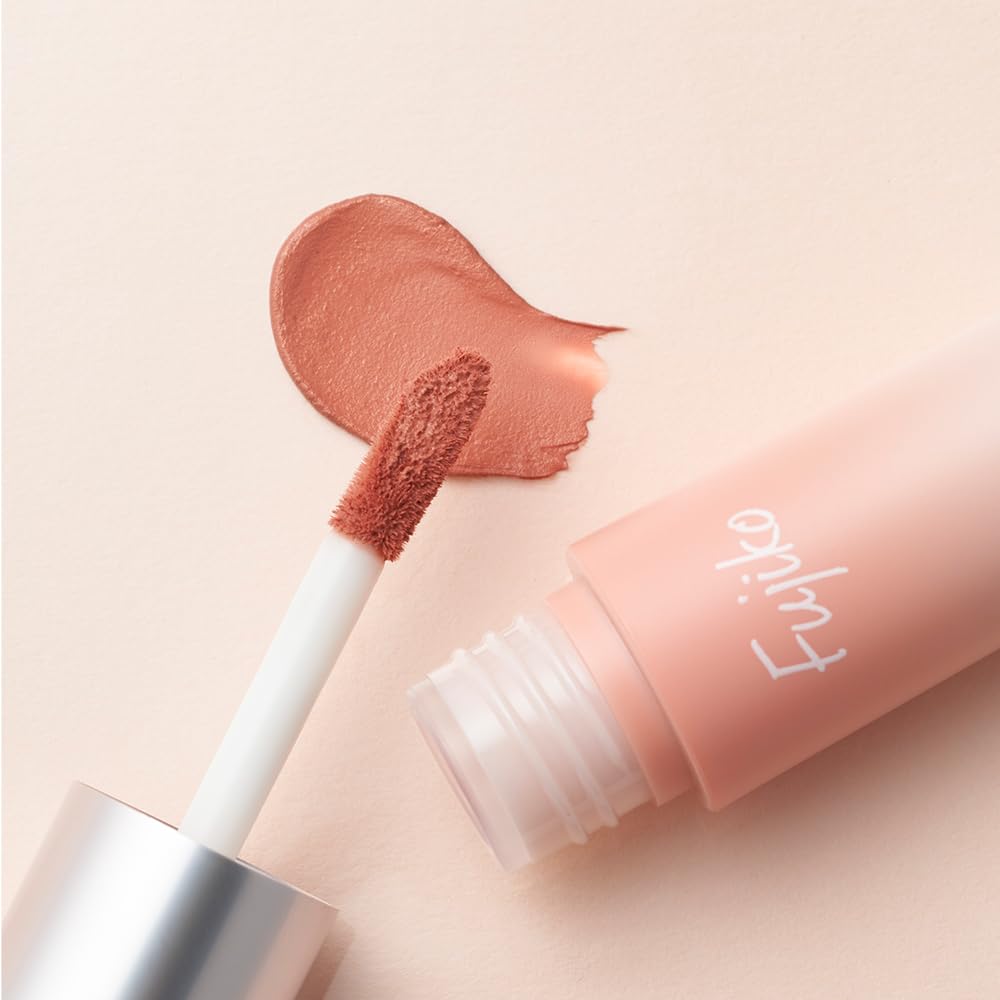 Fujiko Automatic Shadow (02 Harmony Pink) Eyeshadow, Eye Makeup Primer, Silky Matte, Mocha Pink Beige, PRIMER, Technique-less