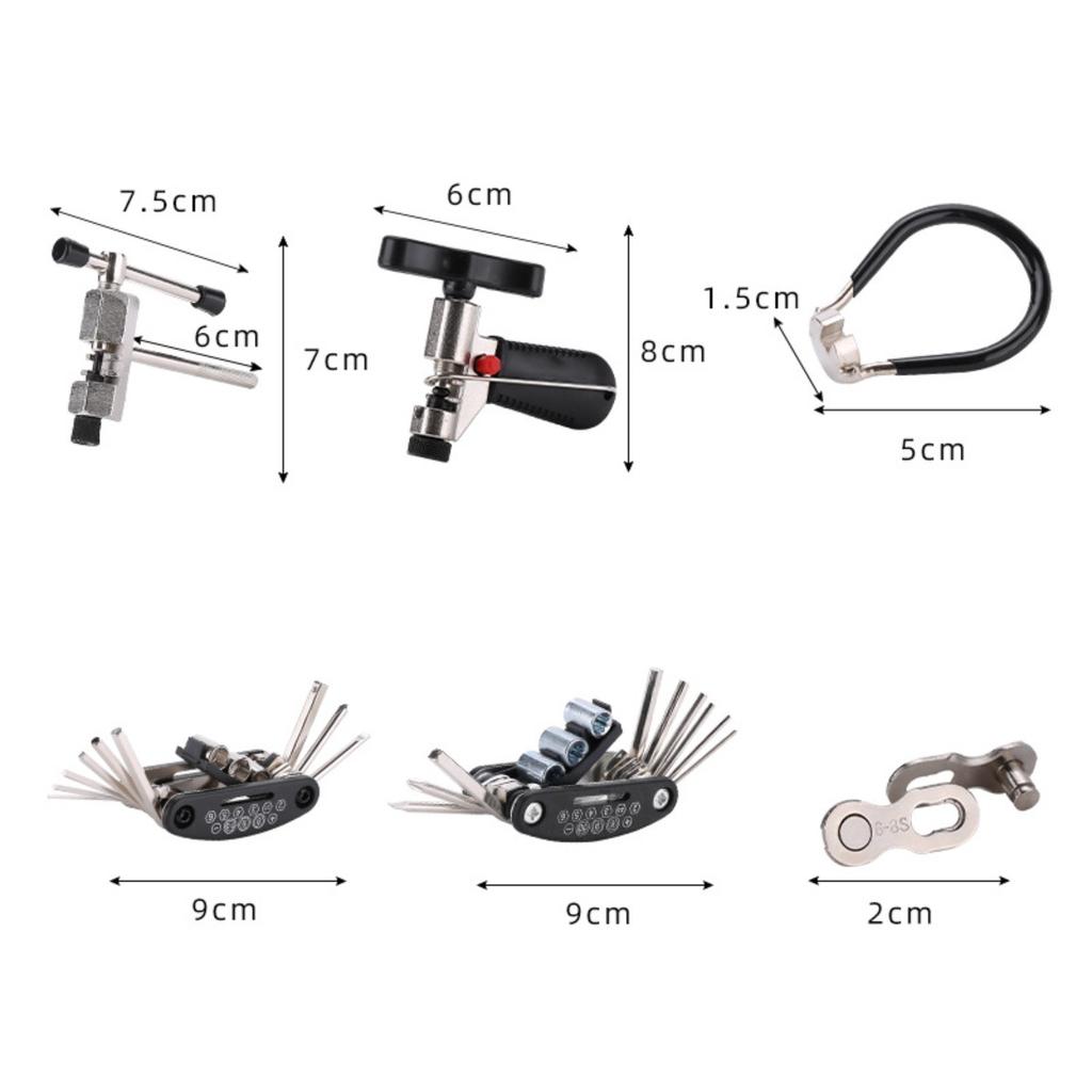 Dismantling the central axle teeth disc, flywheel, bicycle, mountain bike tool, chain cutter, hexagonal wrench, spoke wrench bracket