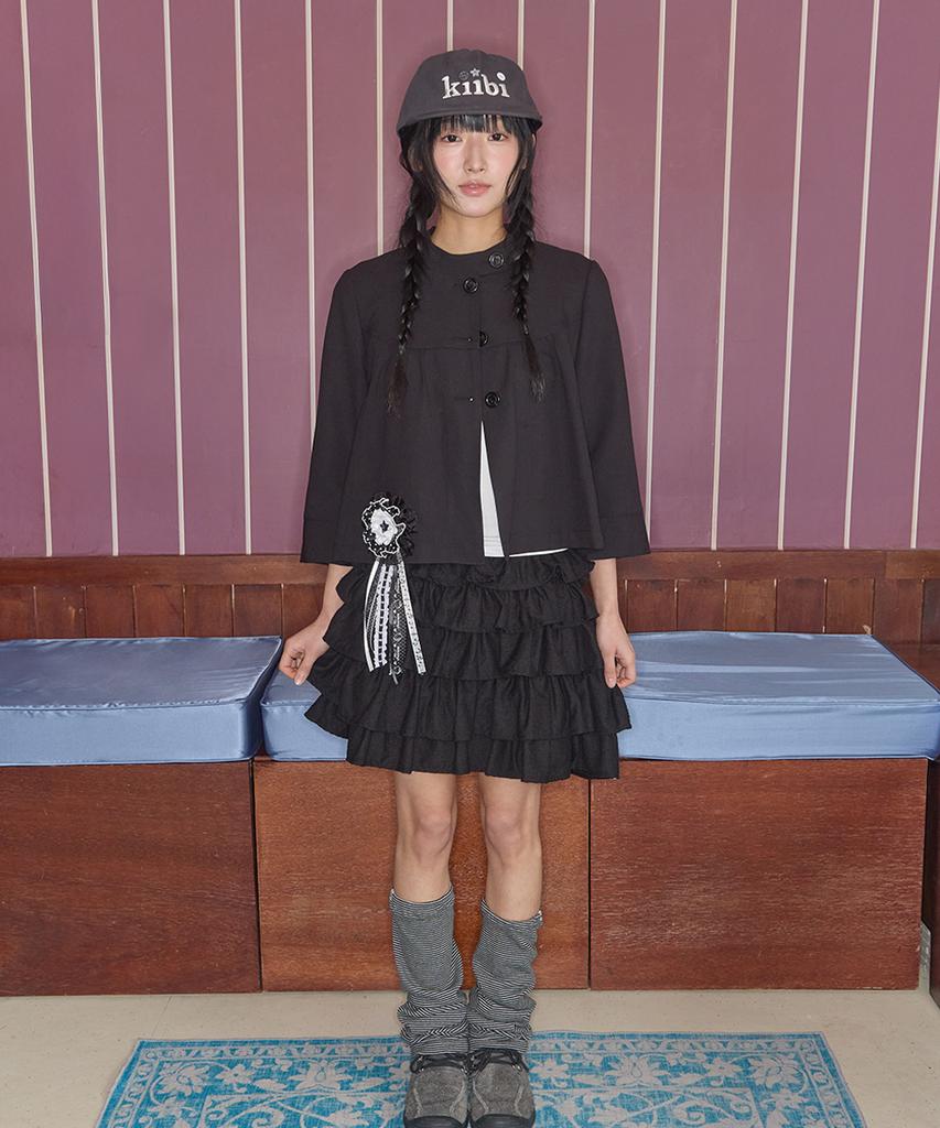 Kiibi Logo Button Cap Black