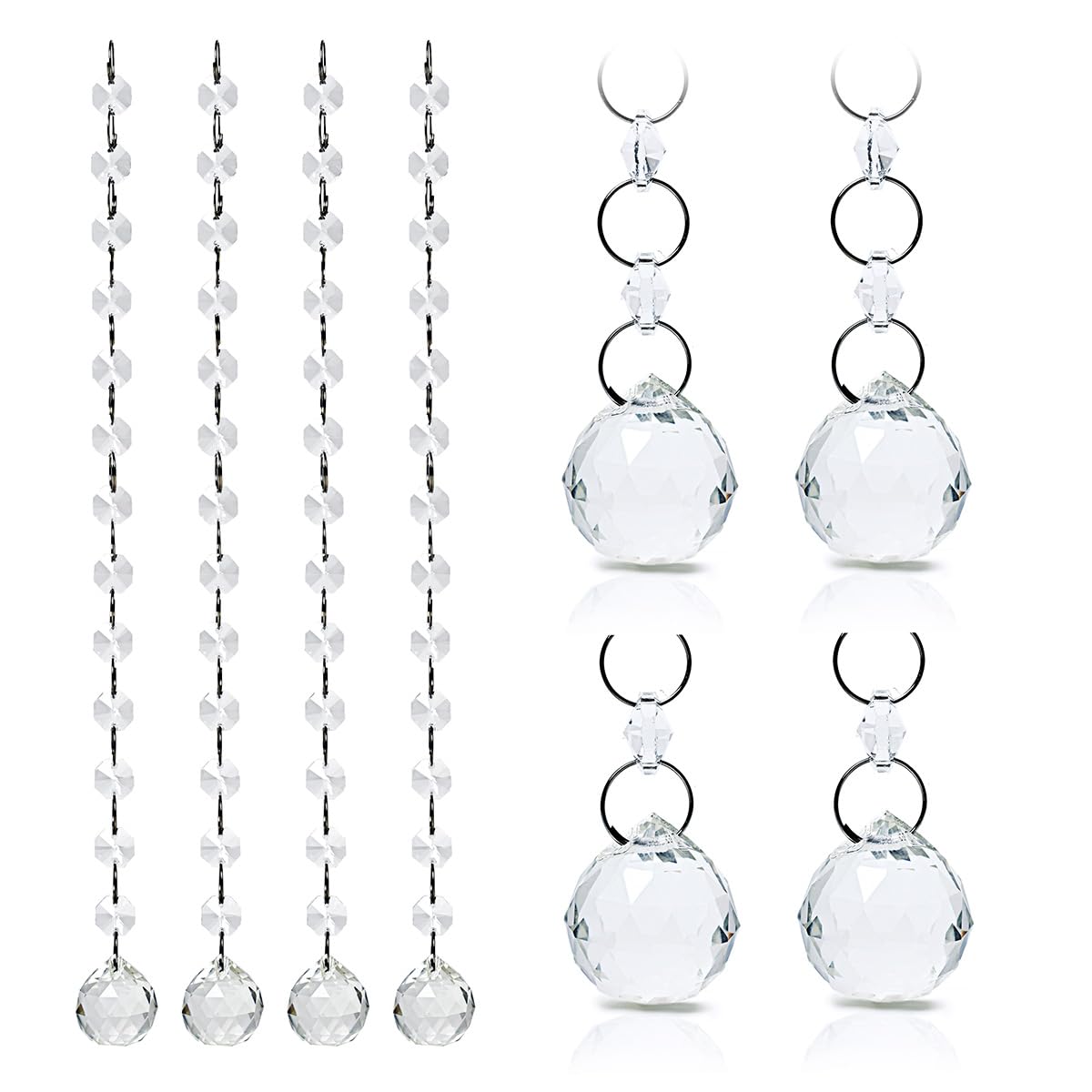 

SALUDABLE Suncatcher Crystal Ball Prism Suncatcher Parts (20mm, Set of 4)