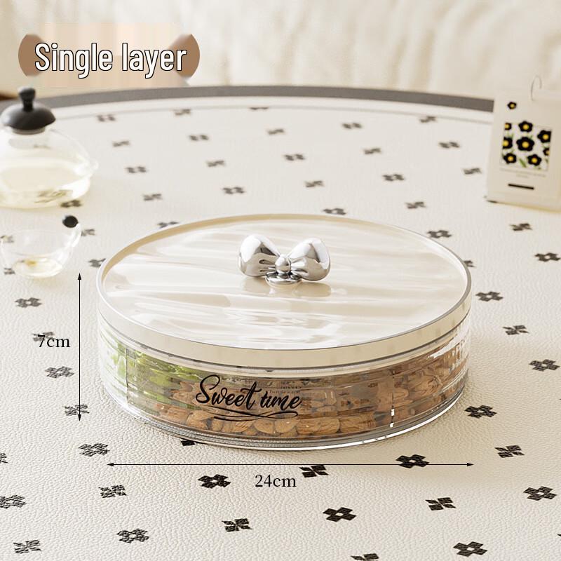 Clear Lidded Candy and Dried Fruit Storage Box Single Layer