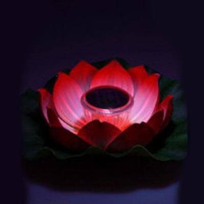 Solar Powered Lotus Flower Floating Chinese Lantern