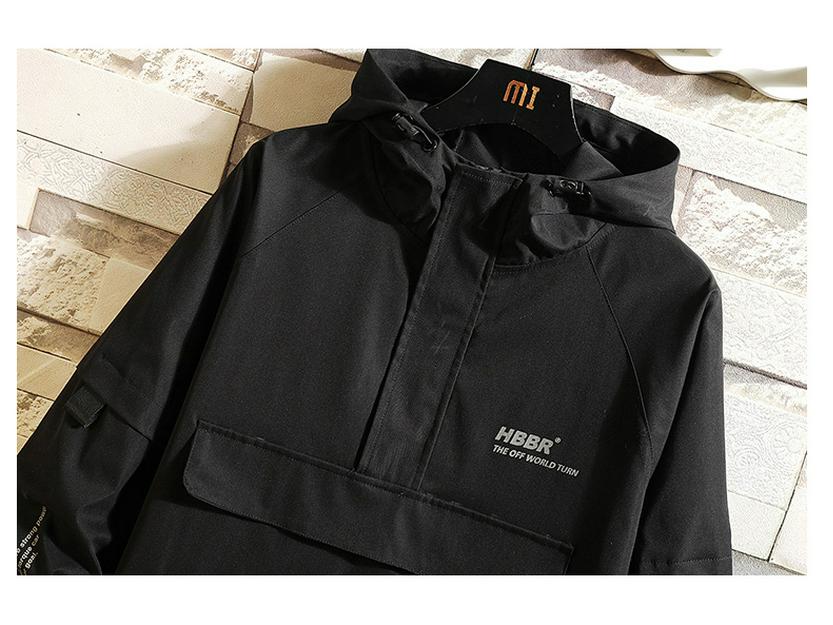 Herre Trendy Hette Half-Zip Vindjakke - Vår/Høst Streetwear