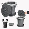 Retractable Portable Toilet Strong Load-capacity Adjustable Height Camping Toilet Portable Potty for Emergency Use