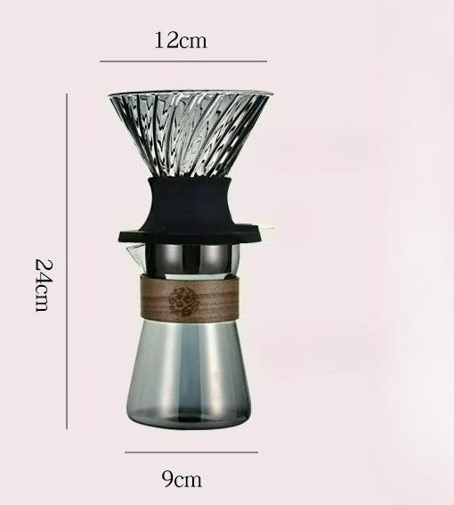 Coffee & Tea Brewer Heat-Resistant Borosilicate Glass,Pour Over Coffee Maker Tool Dripper,Coffee Brewing Pot,for Home Office