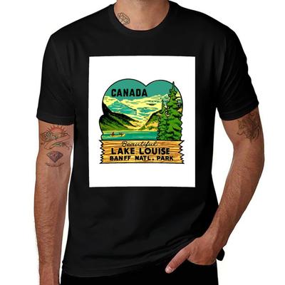 Man Beautiful Travel T-Shirt Decal Louise Men Shirts Prints Shirts for Lake with Vintage T T