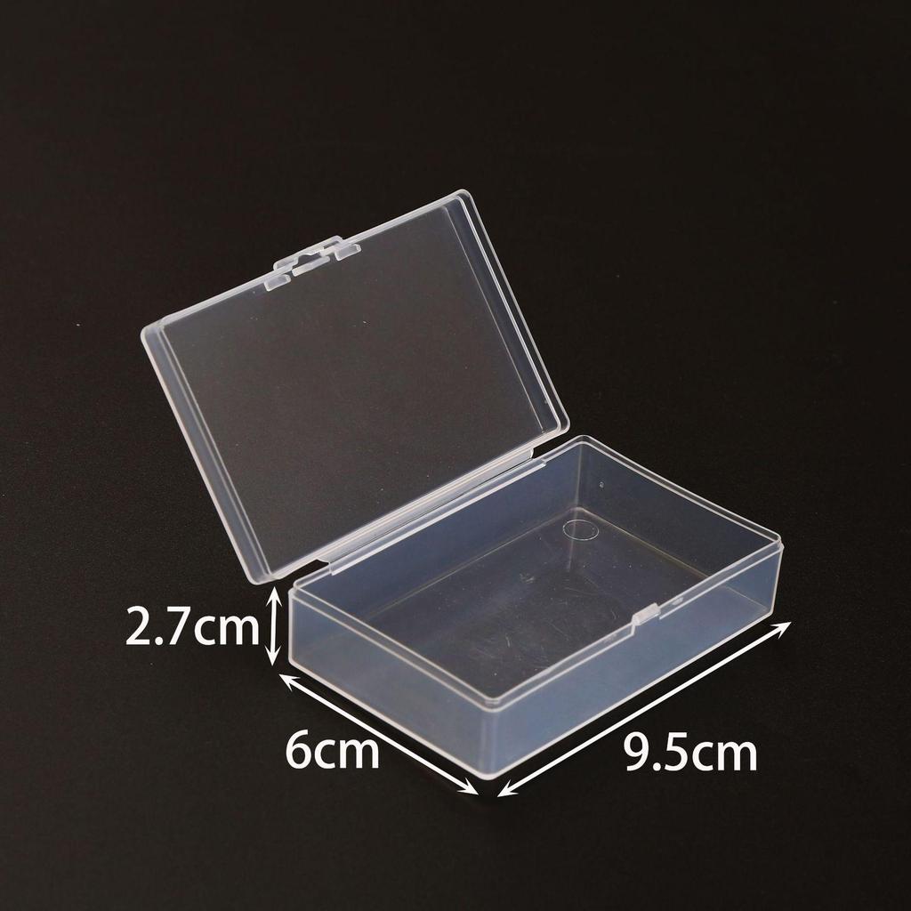 Transparent Rectangle PP Plastic Storage Box for Hardware & Electronic Components