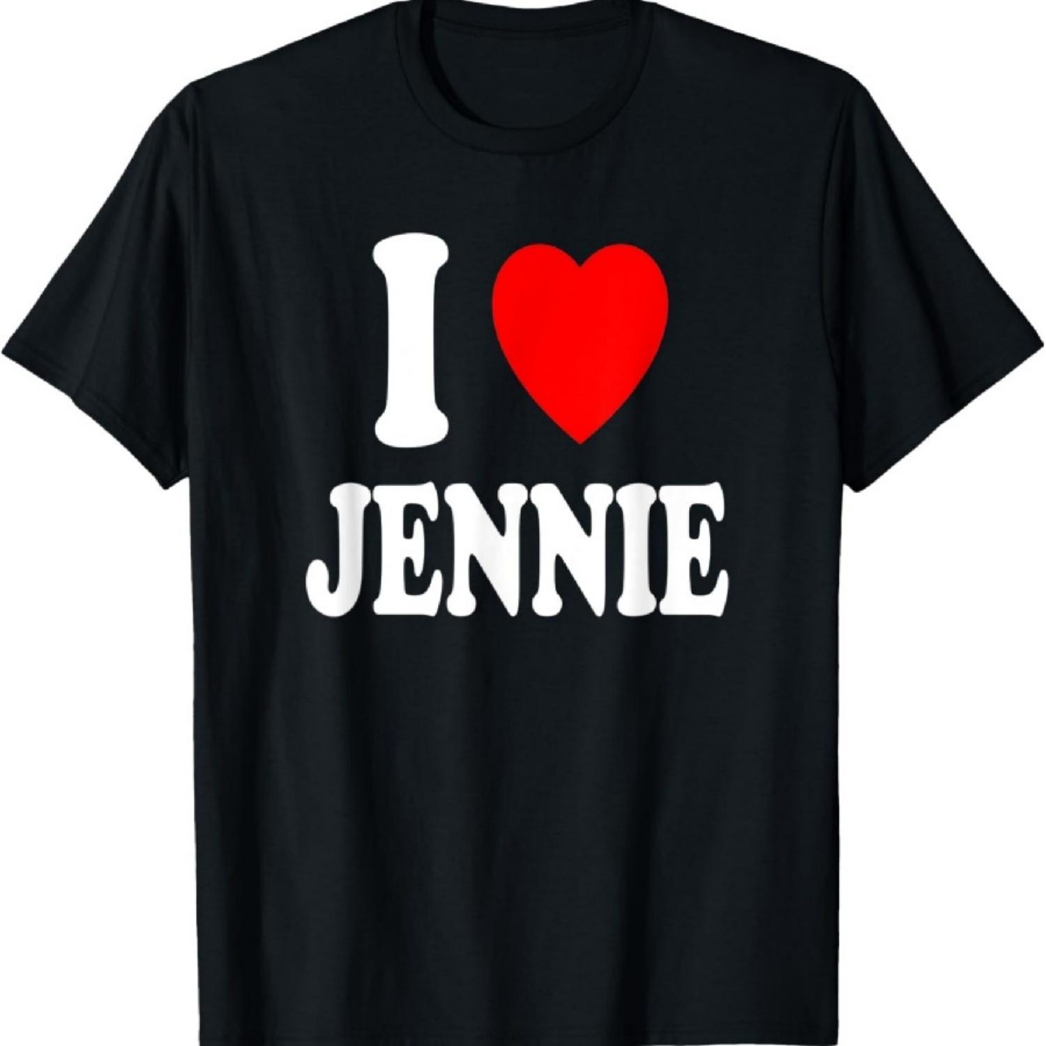 

I Heart (Love) Jennie Cute Matching Couple Spouse T-Shirt XXXXXL чорний