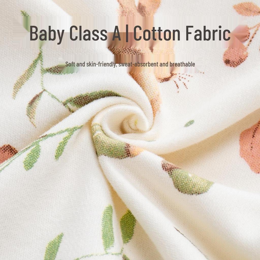 Spring & Autumn Baby Princess Oil Painting Bunny Romper & Lace Hat Set - Cotton & Peter Pan Collar