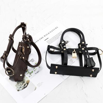 Hollow Tote Bag Messenger Bag Set with Shoulder Strap PU Encasement for Handbag Crossbody Shoulder Bag DIY Accessories