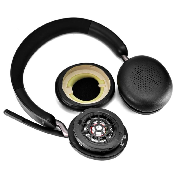 Easy To Replace Ear Cushions For 45h Evolve 2 65, Soft Protein Leather Materials Enjoy Sound Quality Earcups