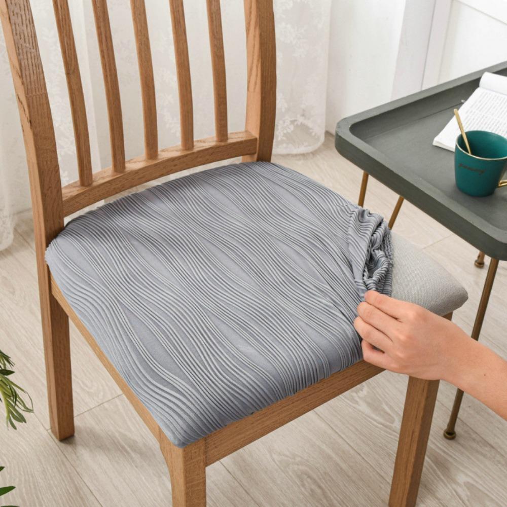 New Anti-slip Dining Chair Cover Soft Elastic Seat Cover Washable Thicken Fabric Chair Slipcover For Office Home Seats