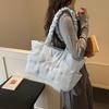 Quilted Tote Bag Women Fashion Soft Handle Shoulder Bag for Daily Use and Casual Outings