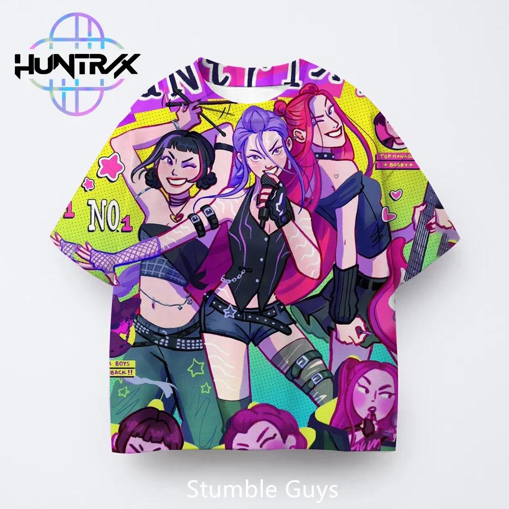 Modă Casual de Vară Copii Kpop Vânătorii de Demoni 3D Desene Animate Mânecă Scurtă Băieți Fete Tricou Haine Anime