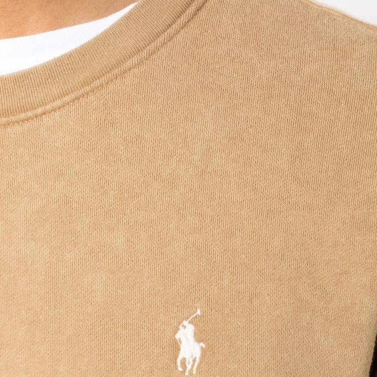 Polo Ralph Lauren FW23 Pony Embroidered Pullover Casual Sweater Men Sweater Khaki 710916689-004