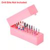 30-Hole Nail Drill Bit Holder Dustproof Nail Salon Organizer With Storage Display Box Manicure Tool Case Drill Bits Not Included